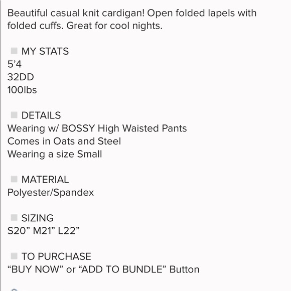 🔒RESERVED 🆕 OATS Cardigan - Picture 6 of 6